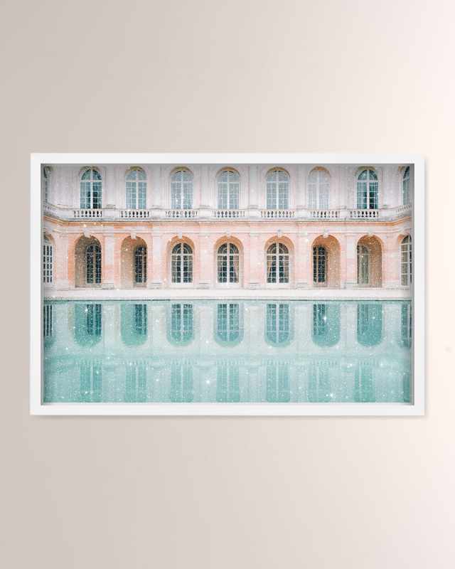 "Palace Dreamy Pond" Hand-Embellished Art Print